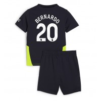 Camiseta Manchester City Bernardo Silva #20 Segunda Equipación Replica 2024-25 para niños mangas cortas (+ Pantalones cortos)